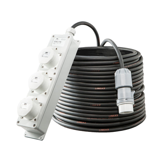 Image 1 of Verlengkabel 10 m H07RN-F 2x2,5 mm² CEE 16/2/42 3v snoercentrale grijs