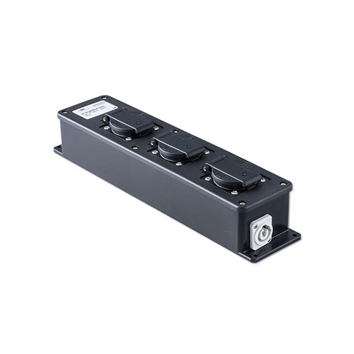 Image 1 of Keraf Stagebox 16 PowerCON 3x wcd penaarde doorlus geheel zwart, met led