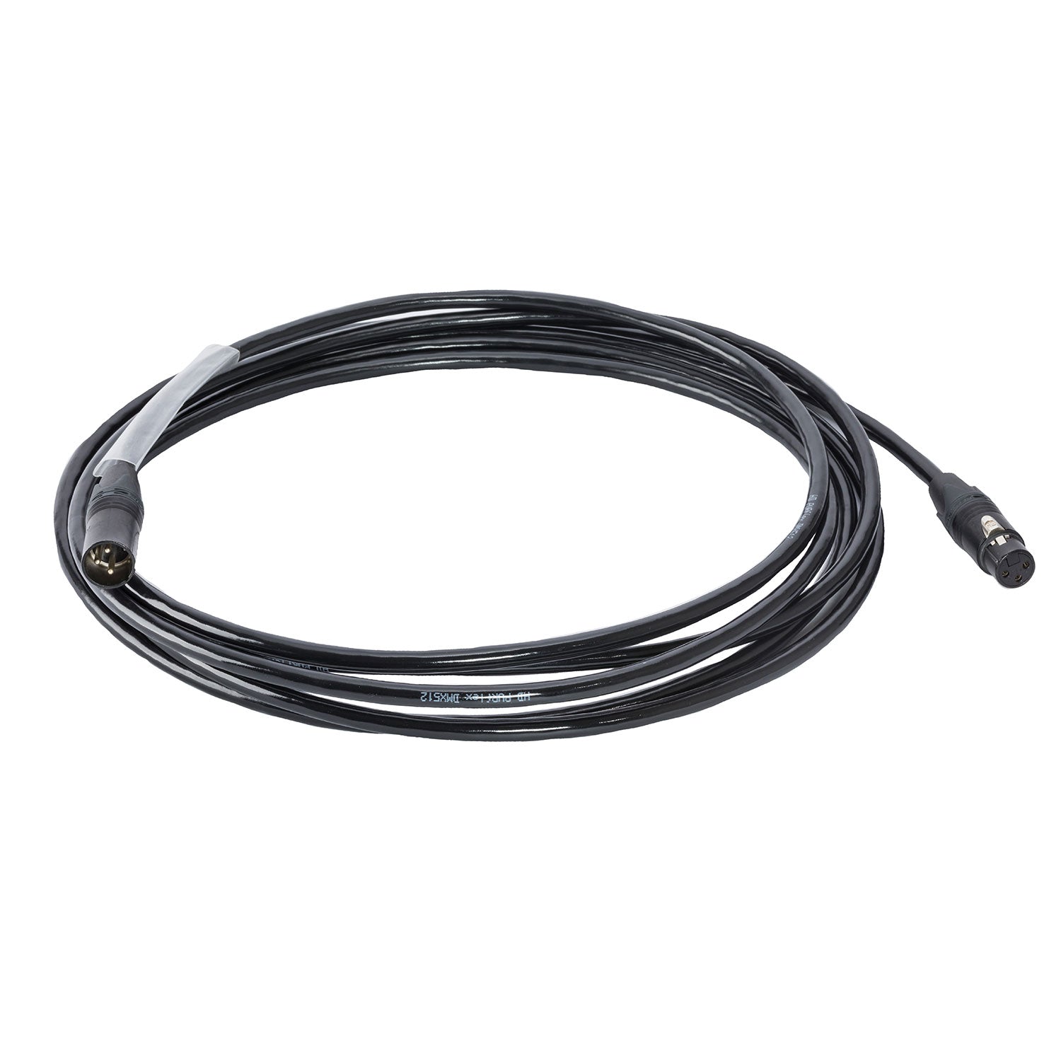 Image 1 of DMX Verlengkabel 7,5 m HD Purflex XLR 5p zwart 120 Ohm krimpkousen