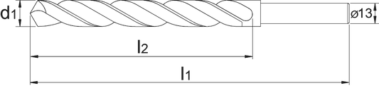 Image 1 of ECO HSS Spiraalboor gewalst, schacht 13 mm