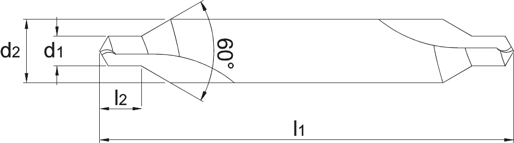 Image 2 of HSS Centerboor DIN 333-A 60°