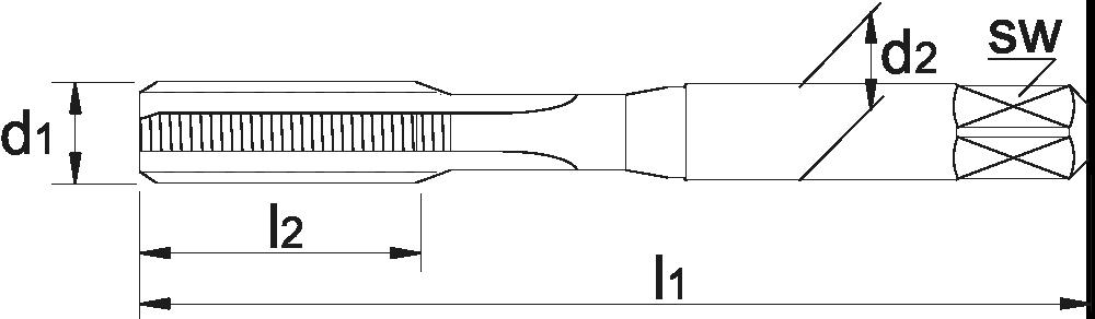 Image 2 of HSS Handtappen ISO 529 Metrisch, set à 3 stuks