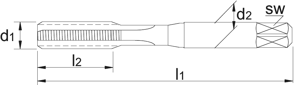 Image 1 of HSS Handtappen ISO 529 NPT, set à 2 stuks