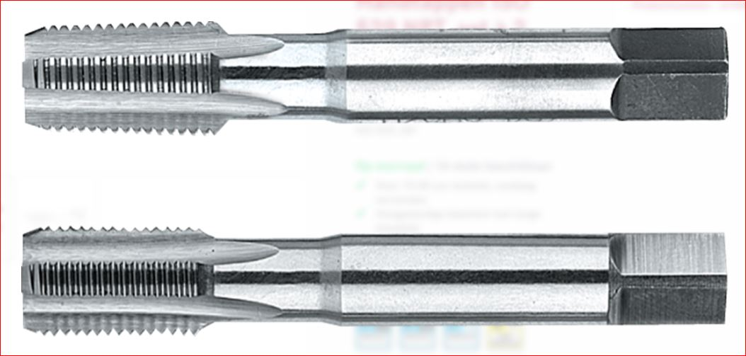 Image 2 of HSS Handtappen ISO 529 NPT, set à 2 stuks