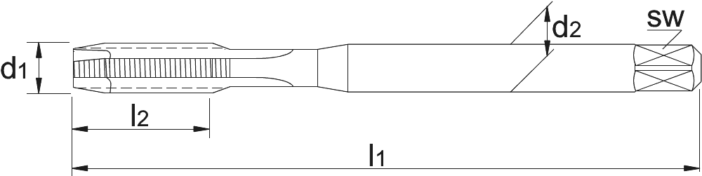 Image 2 of UNI HSS-E Machinetap DIN 371 Metrisch