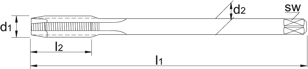 Image 2 of UNI HSS-E Machinetap DIN 376 Metrisch