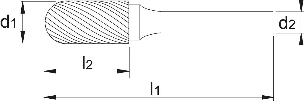 Image 2 of HM Stiftfrees model C, cilindrisch, ronde kop, schacht 6 mm