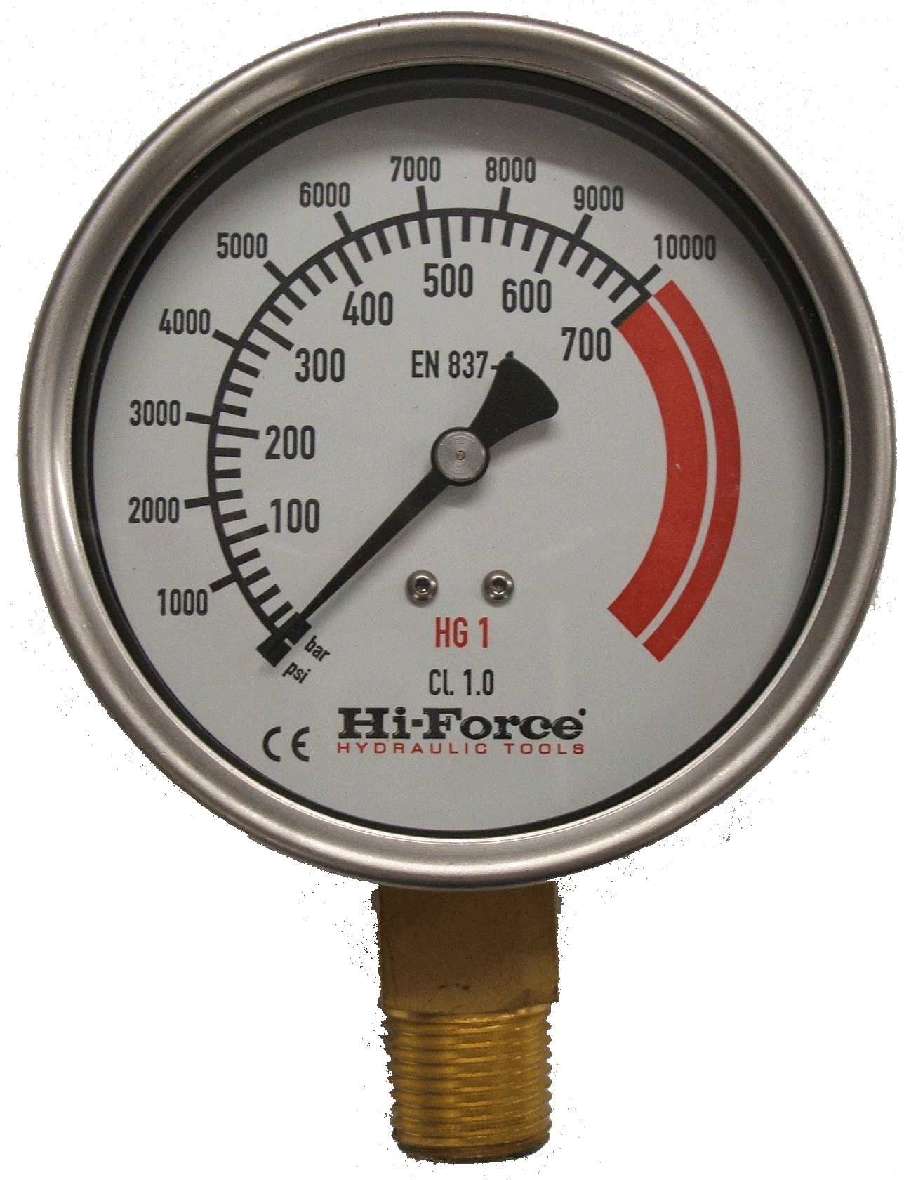 Image 1 of 100mm diameter pressure gauge (0-700 Bar, 0-10,000