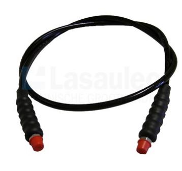 Image 1 of 1 metre high pressure hydraulic hose (Black, 3/8