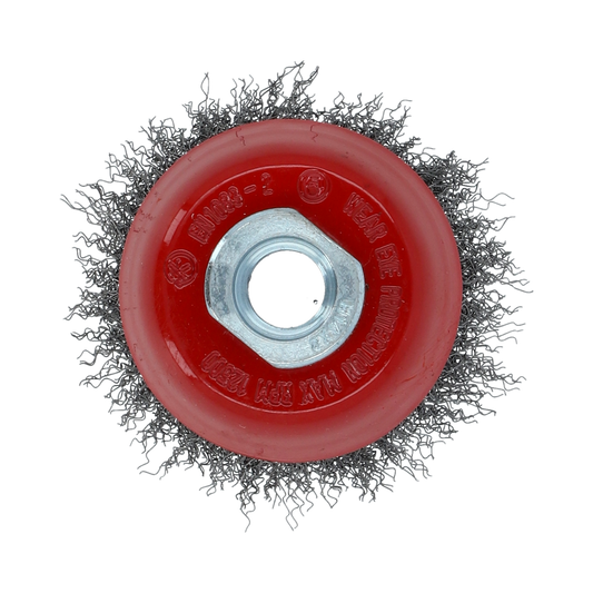 Image 1 of Komborstel staaldraad gegolfd